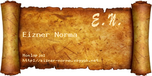 Eizner Norma névjegykártya